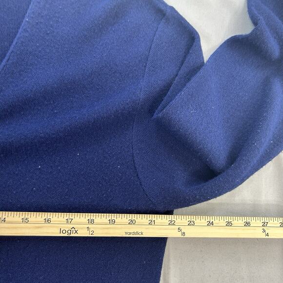 Vintage 70s JCPenney Sweater Cardigan Men's L Blue Button Up Long Sleeve L - Picture 6 of 8